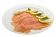 Salmon fillet on plates