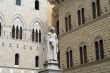 Siena (Tuscany) - Statue and historic buildings
