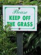 keep off the grass sign