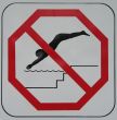 no diving sign
