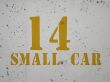 yellow number 14 sign