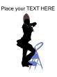 posing woman with ladder chair