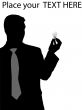 executive holding electric bulb