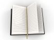 blank open diary