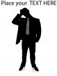 young confused businessman standing