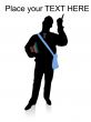 pointing student with books