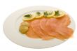 Salmon fillet on plates