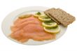 Salmon fillet on plates