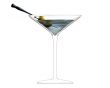 3D illustration of cocktail glass
