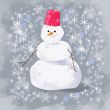 snowman at the evening