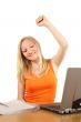 Jubilating employee