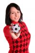Woman with soccer ball