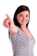 Pointing woman