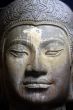Asian statue facial closeup