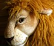 A toy lion face