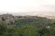 Panoramic view of Montalcino in Tuscany