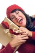 Attractive Woman Holds Gift