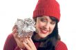 Attractive Woman Holds Gift