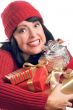 Attractive Woman Holds Gifts
