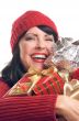 Attractive Woman Holds Gifts