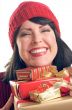 Attractive Woman Holds Gifts