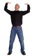 Man Holding Your Sign