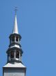 church steeple and blue sky