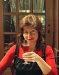 Young woman drinking wine