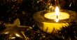 Golden star in candle light