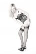 Beautiful woman in lingery posing pin-up style