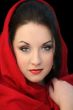 Girl in red scarf