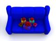 blue sofa