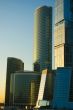Skyscrapers at sunset