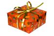gift box with golden ribbon