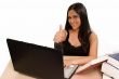 Student with thumbs up