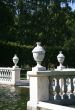 three marble vases