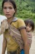 Portrait Hmong woman with baby