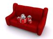red sofa