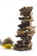 chocolate pyramid and ball
