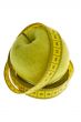 apple with measuring tape