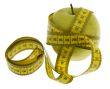 apple with measuring tape