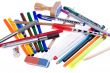 pens and eraser