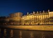Highlighting buildings on the river in Paris