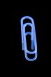 paper clip on black blue