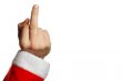 Santa, making obscene gesture