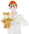 Scientist with bear