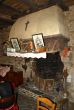 Medieval fireplace in old village house