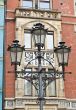 Lamppost and old buildings
