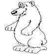 Funny white bear