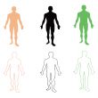 Man. Person`s silhouette. Vector illustration